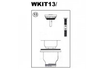 <WKIT13> Basket Strainer Waste Kit for CCBL595 (Chrome)