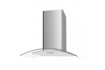 UBSCG60SS 600mm Chimney Hood CURVED Glass Stainless Steel