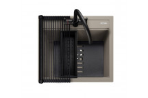 Prato INSET Single Bowl 570x510 - Pebble c/w waste