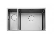 KUBE 5018L Undermount / Inset Square 1.5 Bowl 740x440 LH c/w waste kit