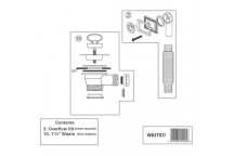 <WKIT07> Flange & Plug Waste Kit (Chrome)