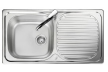 Linear 950 x 508 x 180 1 Bowl Inset Sink (0.9) 89mm ( No Waste )