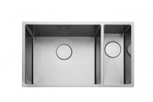 KUBE 5018R Undermount / Inset Square 1.5 Bowl 740x440 RH c/w waste kit