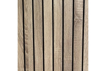 2440 x 1220 x 18mm Cambrian Oak Atlas GROOVED Black Core MDF