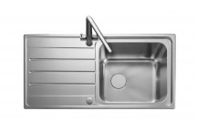 Oakland 1 Bowl 1000x500 SS Sink c/w Waste Kit