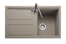 Topaz 1 Bowl 860x510 Sink - Pebble c/w waste