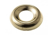 Screw Cup Washers (No.8) Electro Brass