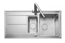 Arlington 1.5 Bowl 1000x500 Rev. SS Sink c/w Waste Kit