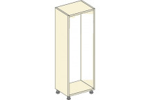 600 Universal Tall Housing Procab c/w 4 Flush Shelves Carcass White