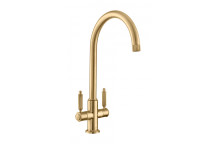 Hemlock Dual Lever Tap Polished Gold
