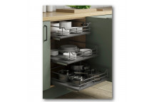 900mm Anthracite Pull Out Basket Soft Close