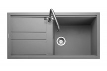 Topaz 1 Bowl 1000x510 Sink - Charcoal c/w waste