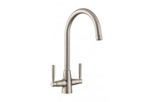 Aquasense Dual Lever Tap Satin Steel