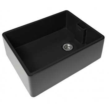 Grange 1 bowl ceramic sink 595x455x250 MATT BLACK (waste included)