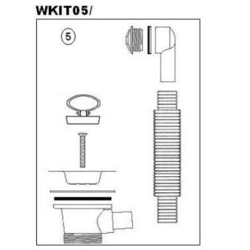 <WKIT05> Flange & Plug Waste Kit (Chrome)