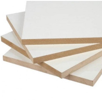 White (96\" x  9\") 15mm Round Tower Melamine Chipboard