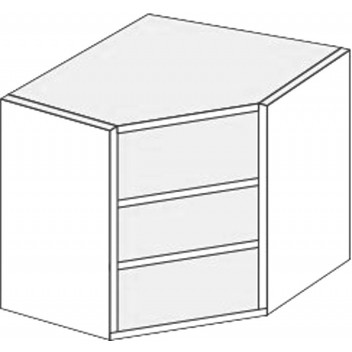 630 Diagonal Corner Wall Unit JHC Procab Kitchen Carcass White