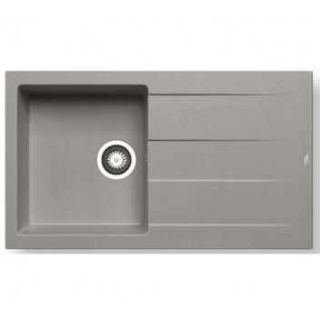 Athlos Industrial Grey 1B 1D Pyragranite Sink c/w Waste