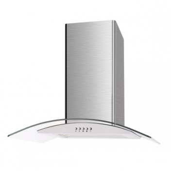 UBSCG70SS 700mm Chimney Hood CURVED Glass Stainless Steel