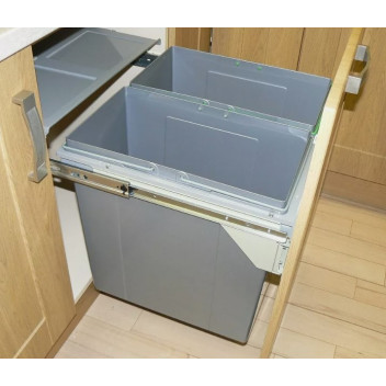 Antricite 68 ltr Pull Out Waste Bin (2 Buckets) 500mm (SOFT CLOSE)