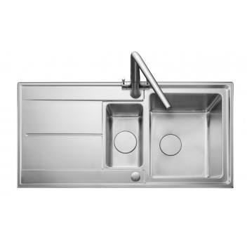 Arlington 1.5 Bowl 1000x500 Rev. SS Sink c/w Waste Kit