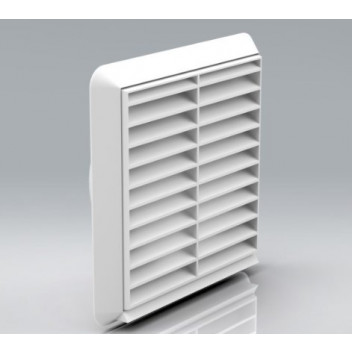 104 Vent Round Back Grill Front (White)