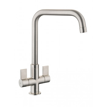 Aquaquad Dual Lever Tap - Brushed Chrome