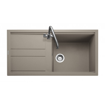 Topaz 1 Bowl 1000x510 Sink - Pebble c/w waste