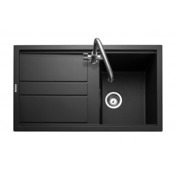 Topaz 1 Bowl 860x510 Sink - Charcoal c/w waste