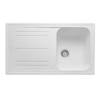 NOVA 860x500 1.0B Sink White c/w waste kit