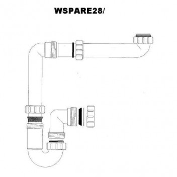 <WSPARE28> P-trap (Single Bowl) WT53