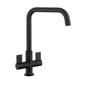 Aquaquad Dual Lever Tap - Matt Black