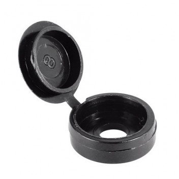 Bag (250) Black Hinged Caps (8-10)