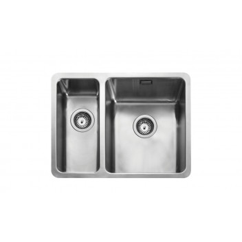 QUAD 3418L Undermount / Inset Square 1.5 Bowl 600x450 LH c/w waste kit