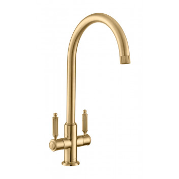 Hemlock Dual Lever Tap Polished Gold