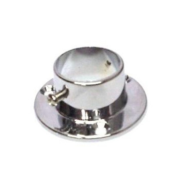 25mm (1\") STANDARD Chrome Plated Rail End Socket  c/w Grub Screw