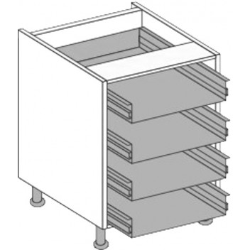 600 Multi - Drawer Unit JHC Procab Kitchen Carcass White