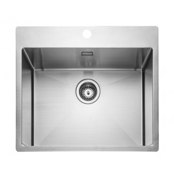 Cosmo 600x515x200 1 Bowl 1TH inset S/S sink (c/w waste kit)