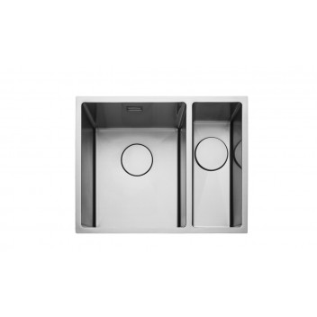 KUBE 3416R Undermount / Inset Square 1.5 Bowl 560 x 440 RH c/w waste