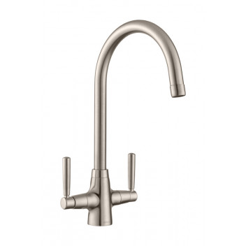 Aquasense Dual Lever Tap Satin Steel