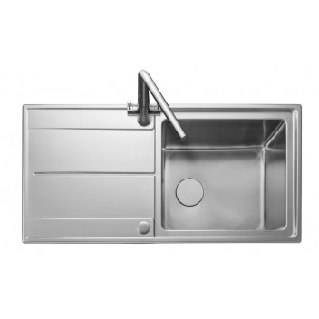 Arlington 1 Bowl 1000x500 Rev. SS Sink c/w Waste Kit